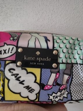 kate spade Multicolor Comic Print Cosmetic Pouch